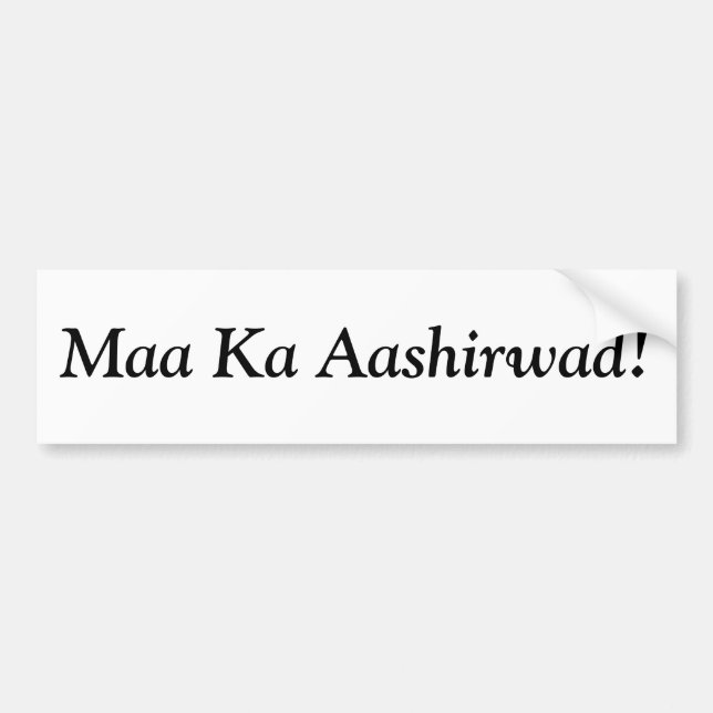 Pegatina Para Coche ¡Ka Aashirwad de Maa! (Frente)