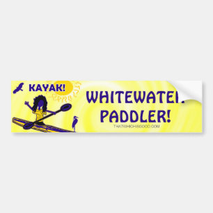 Pegatina Para Coche ¡Kajak de Whitewater! Ropa y tal