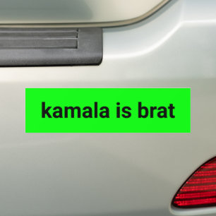 Pegatina Para Coche kamala es una gran tipografía moderna verde neón n