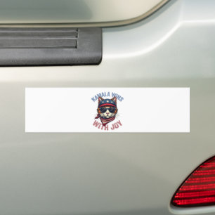 Pegatina Para Coche Kamala gana con las elecciones de la dama de gato