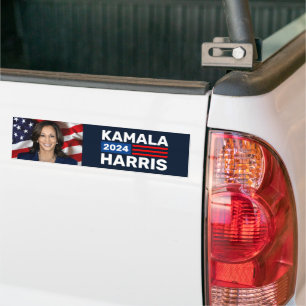 Pegatina Para Coche Kamala Harris 2024 por la foto del presidente