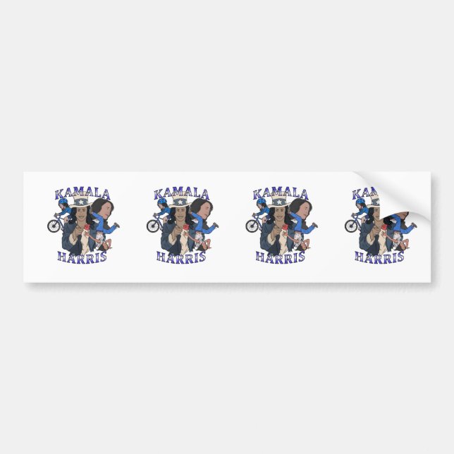 Pegatina Para Coche Kamala Harris Bootleg Rap Style (Frente)