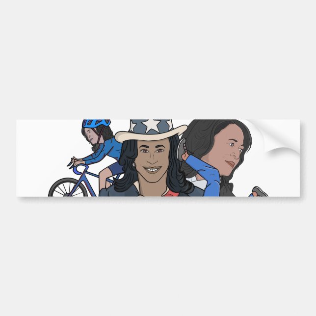 Pegatina Para Coche Kamala Harris Bootleg Rap Style (Frente)
