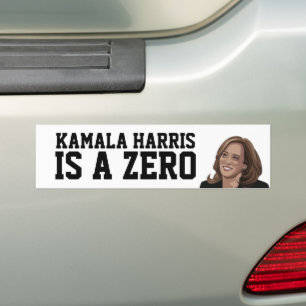 PEGATINA PARA COCHE KAMALA HARRIS ES UNA PELUCHA CERO