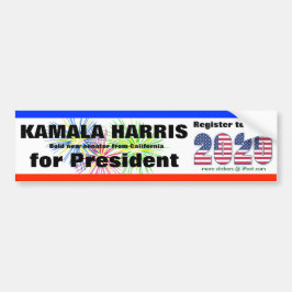 PEGATINA PARA COCHE KAMALA HARRIS PARA EL PRESIDENTE - 2020 -