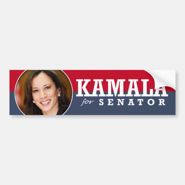 PEGATINA PARA COCHE KAMALA HARRIS PARA EL SENADOR (Frente)