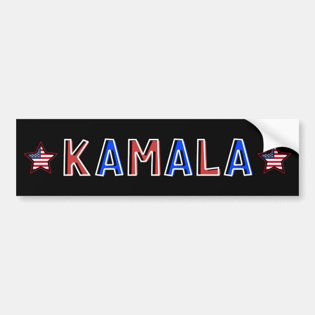 Pegatina Para Coche Kamala Harris por el diseño "Kamala" (Frente)