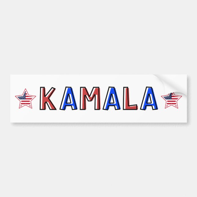 Pegatina Para Coche Kamala Harris por el diseño "Kamala" (Frente)