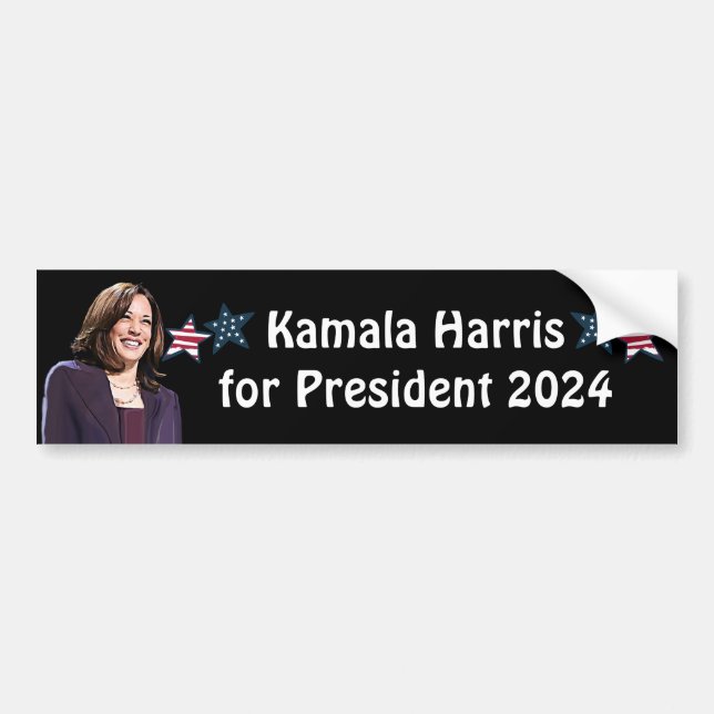 Pegatina Para Coche Kamala Harris por la presidencia en 2024 (Frente)