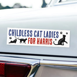 Pegatina Para Coche Kamala Harris Presidente 2024 Gato femenino