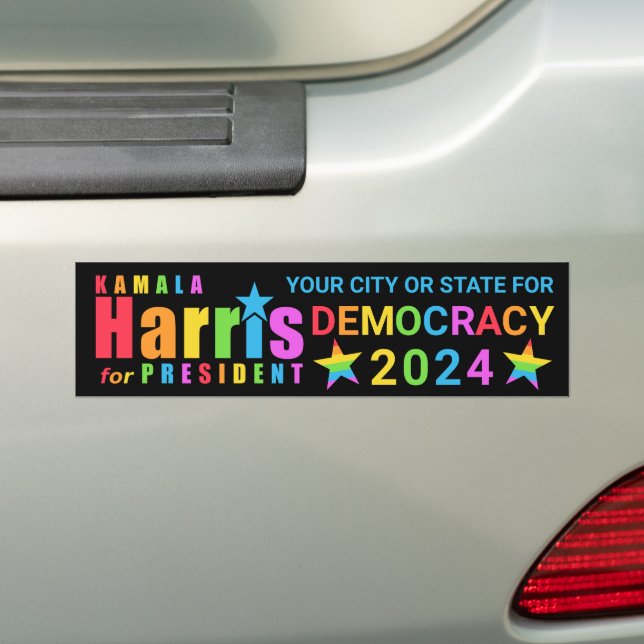 Pegatina Para Coche Kamala Harris Pride 2024 Presidente Democracia (en coche)