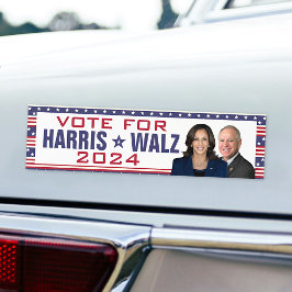Pegatina Para Coche Kamala Harris Tim Walz 2024 Vicefotos del presiden