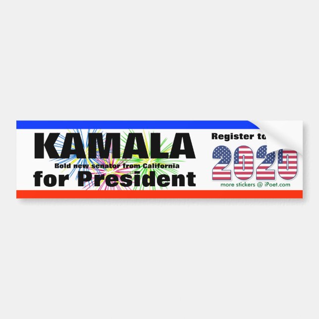 PEGATINA PARA COCHE KAMALA PRESIDENTE - 2020 - (Frente)
