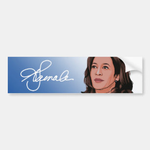 PEGATINA PARA COCHE KAMALA SIGNATURE BUMPER STICKER