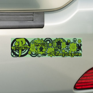 Pegatina Para Coche Kanji por la paz-amor-compasión