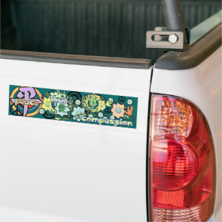 Pegatina Para Coche Kanji por la paz-amor-compasión -