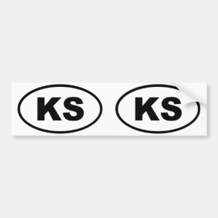 Pegatina Para Coche Kansas KS oval