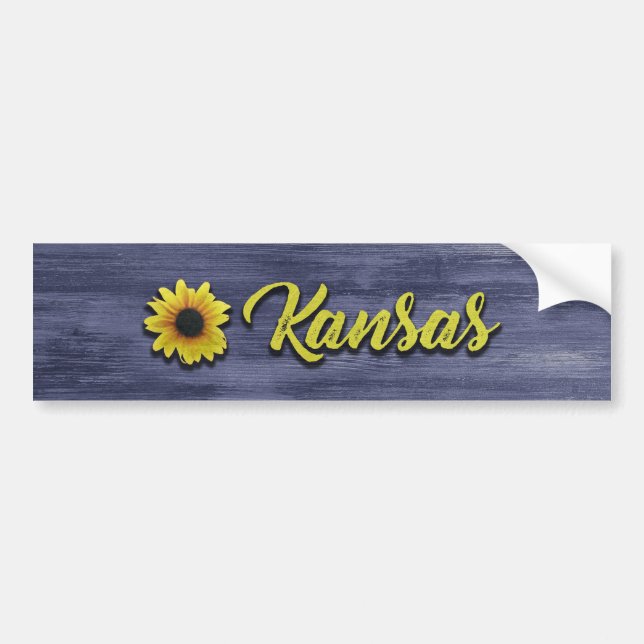 Pegatina Para Coche Kansas Sunflower (Frente)