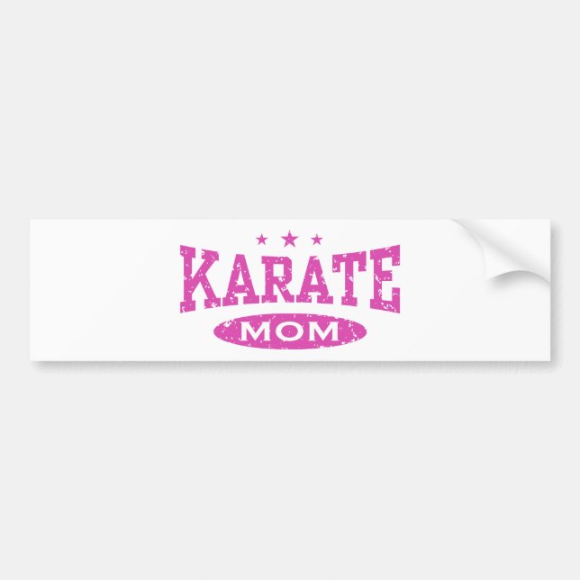 Pegatina Para Coche Karate Mom (Frente)