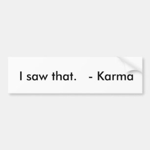 Pegatina Para Coche Karmas Bumpersticker