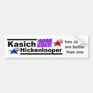 Pegatina Para Coche Kasich-Hickenlooper 2020