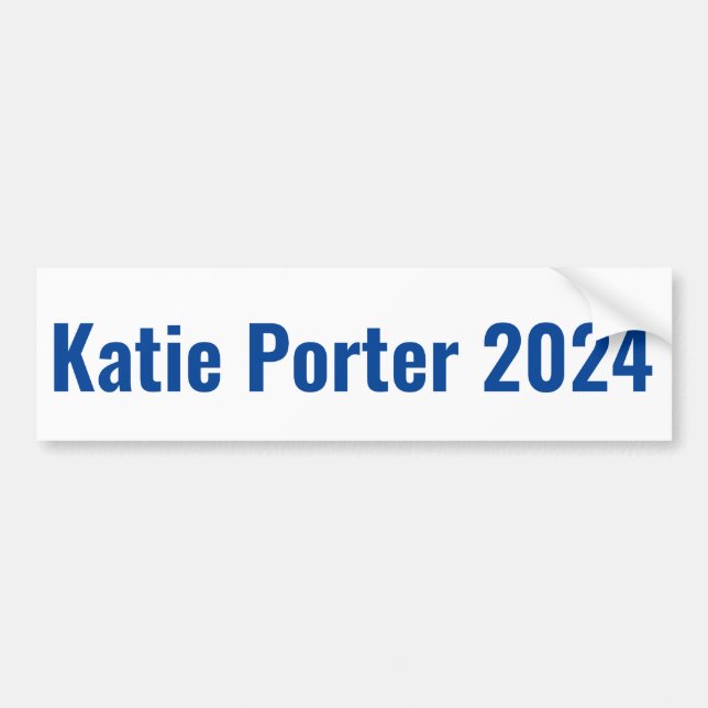 Pegatina Para Coche Katie Porter para presidente 2024 (Frente)