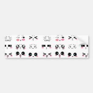 Pegatina Para Coche kawaii kaomoji