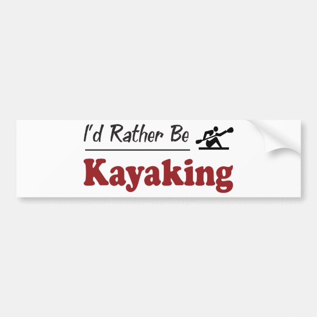 Pegatina Para Coche Kayaking bastante (Frente)