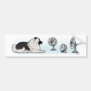 Pegatina Para Coche Keeshond Feliz con Seguidores
