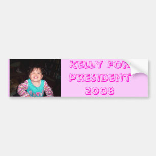 Pegatina Para Coche Kelly, Kelly para el presidente 2008