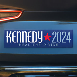 Pegatina Para Coche Kennedy 2024 Curar la brecha - azul rojo