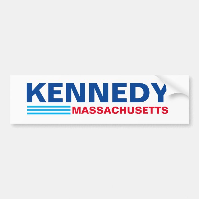 PEGATINA PARA COCHE KENNEDY / MASSACHUSETTS (Frente)