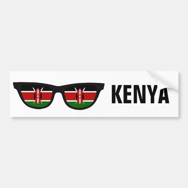 Pegatina Para Coche Kenya Shades custom text & color bumpersticker (Frente)