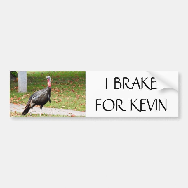 Pegatina Para Coche Kevin The Turkey - FRANCO POR KEVIN (Frente)