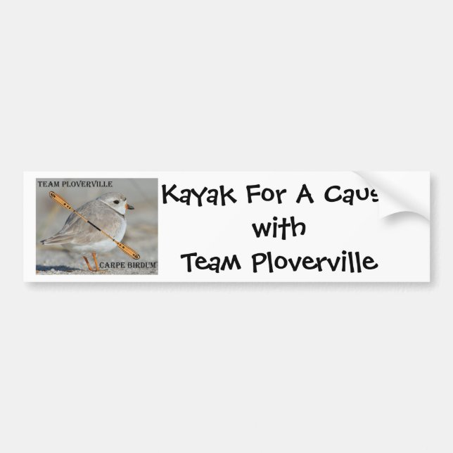 Pegatina Para Coche ¡KFAC! Kajak para un withTeam Ploverville de la (Frente)