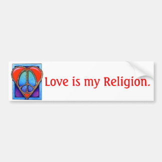 Pegatina Para Coche kgb073_450, amor es mi religión