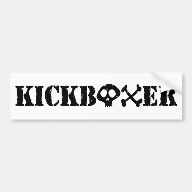 Pegatina Para Coche Kickboxer (Frente)