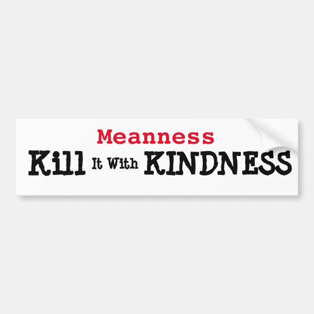 Pegatina Para Coche Kill Meanness with Kindness (Frente)