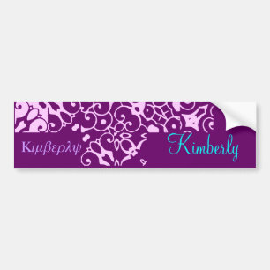 Pegatina Para Coche Kimberly Designer Name Bumper Sticker