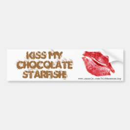 Pegatina Para Coche KISS MY CHOCOLATE STARFISH Bumpersticker