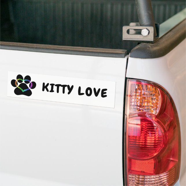 Pegatina Para Coche KITTY LOVE Black (En Camión)