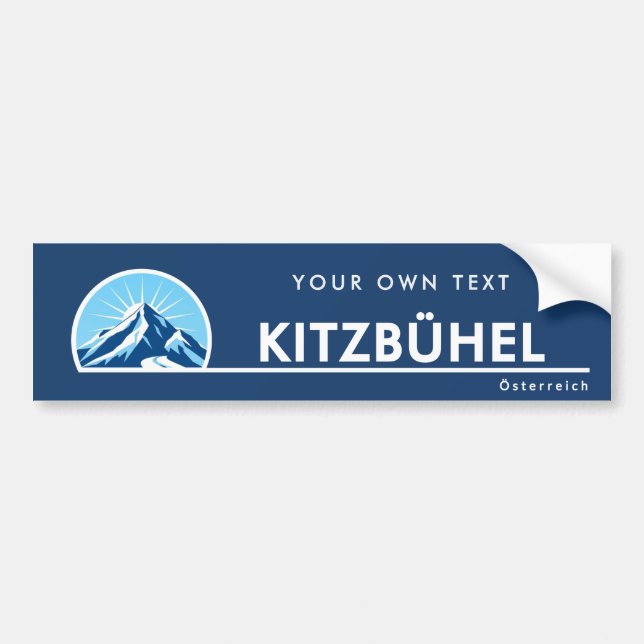 Pegatina Para Coche Kitzbühel Austria mountain Bumper Sticker (Frente)