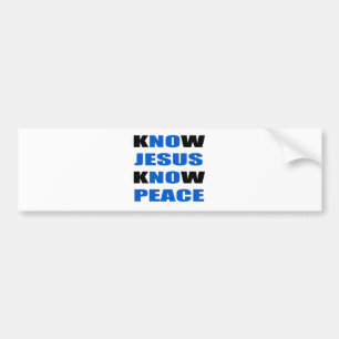 Pegatina Para Coche kNOw Jesús kNOw Paz