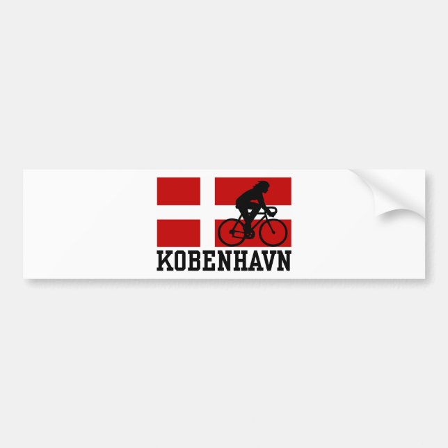 Pegatina Para Coche Kobenhavn (mujer) (Frente)