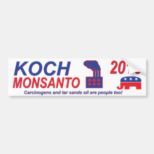 Pegatina Para Coche Koch Monsanto para el presidente 2016