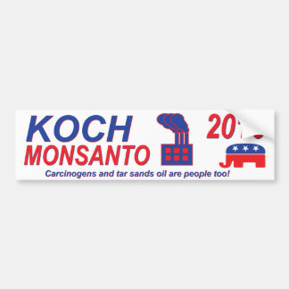 Pegatina Para Coche Koch Monsanto para el presidente 2016