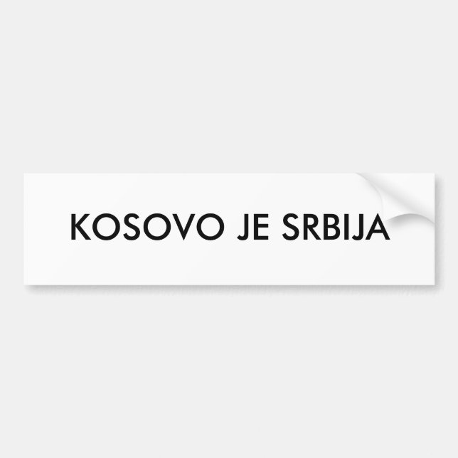 PEGATINA PARA COCHE KOSOVO JE SRBIJA (Frente)