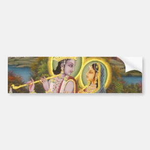 Pegatina Para Coche Krishna y Radha en loto