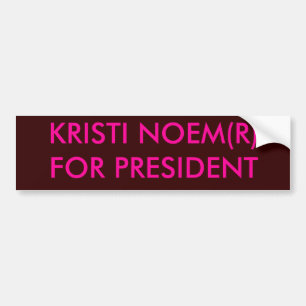 PEGATINA PARA COCHE KRISTI NOEM (R) PARA EL PRESIDENTE