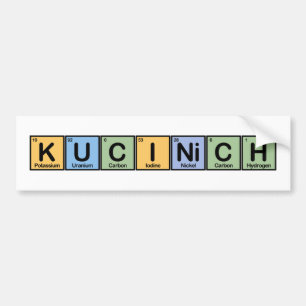 Pegatina Para Coche Kucinich hecho de Elementos